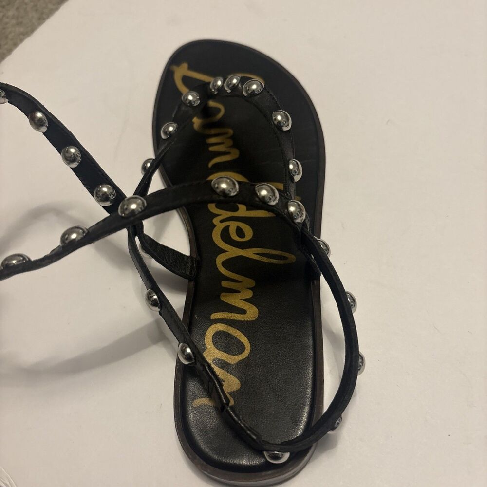 Sam Edelman Women’s Elisha Strappy Studded Leather Sandals Black Size 9 - Picture 10 of 13